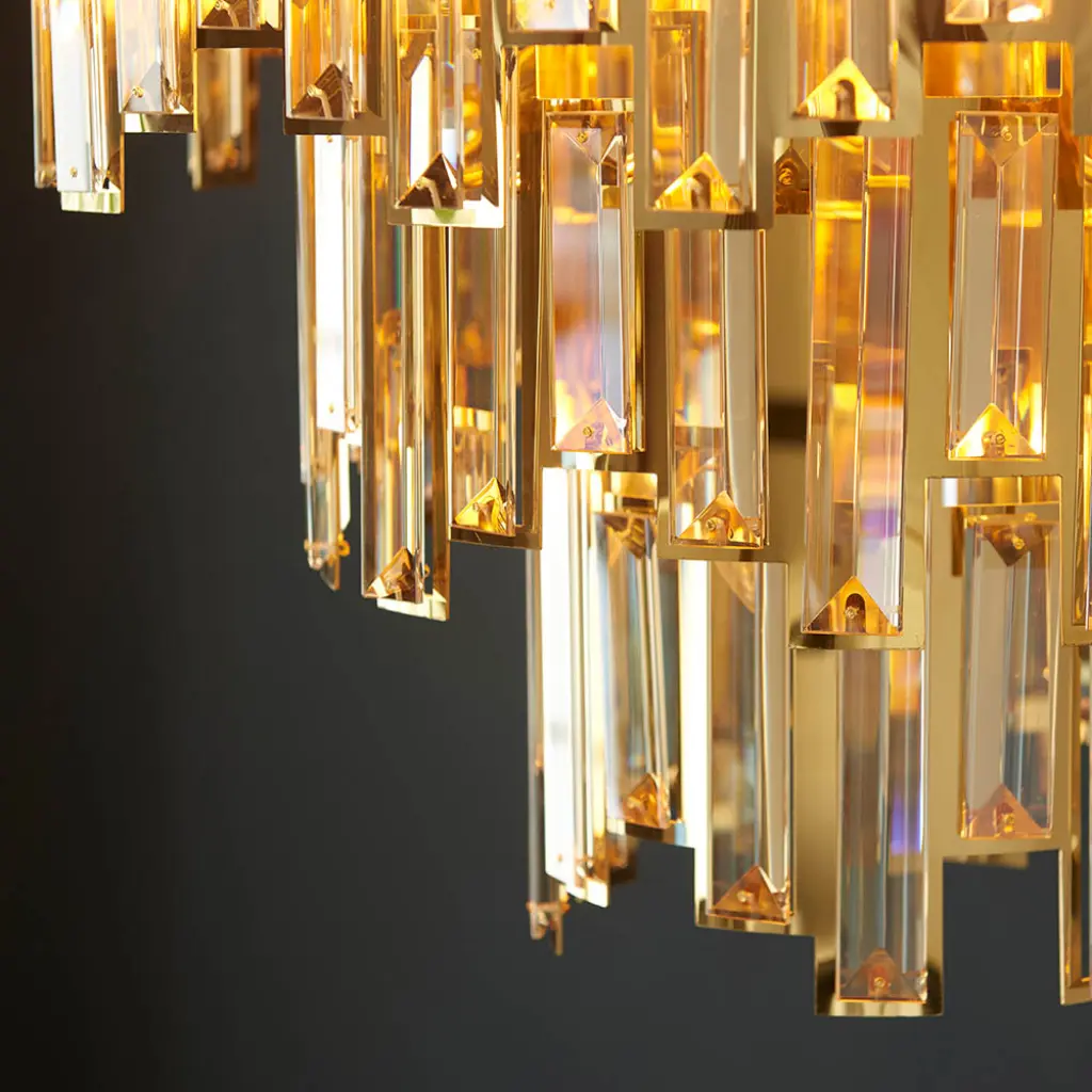 Viviana 12 Light Gold & Champagne Chandelier
