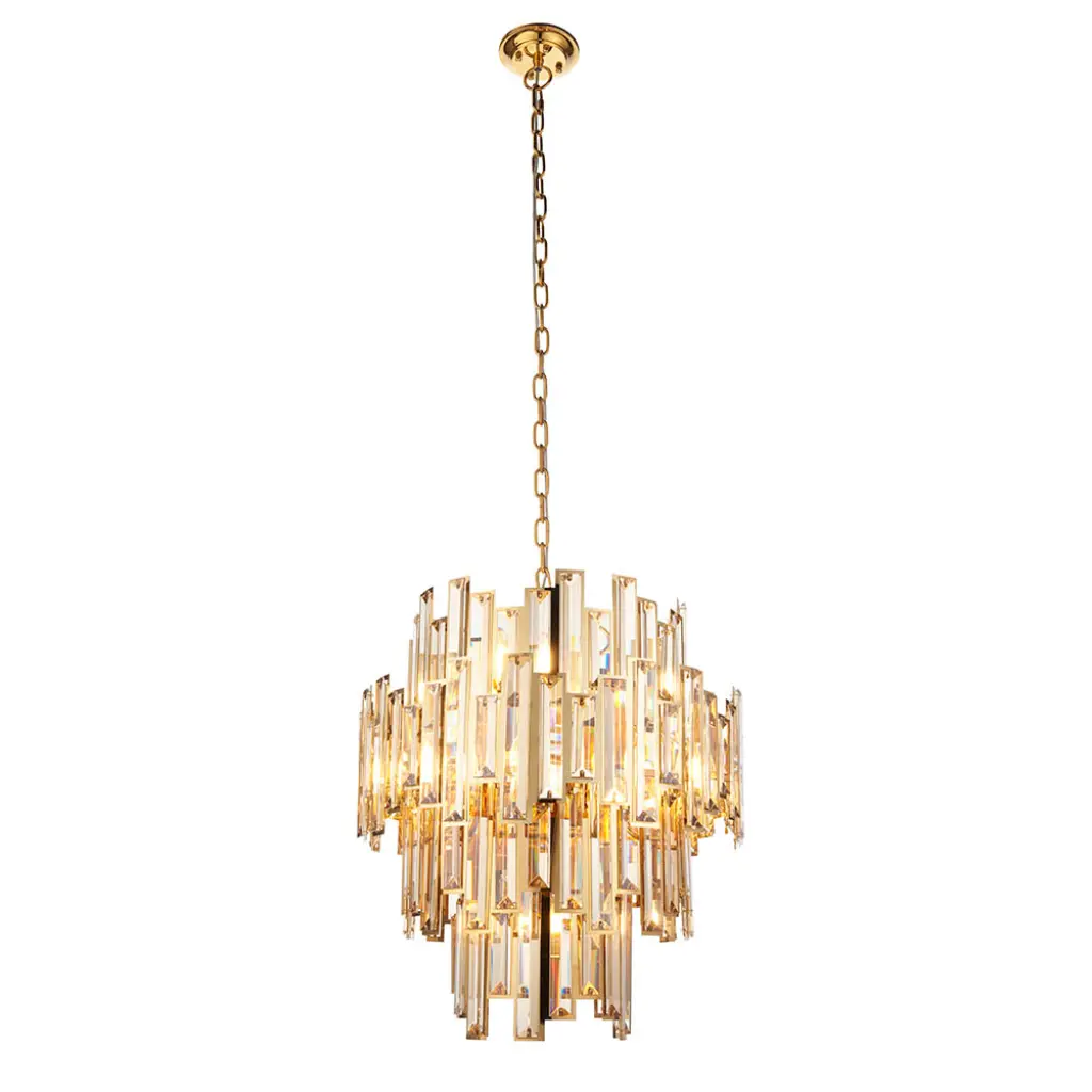 Viviana 12 Light Gold & Champagne Chandelier