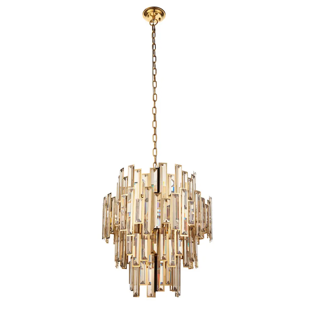 Viviana 12 Light Gold & Champagne Chandelier