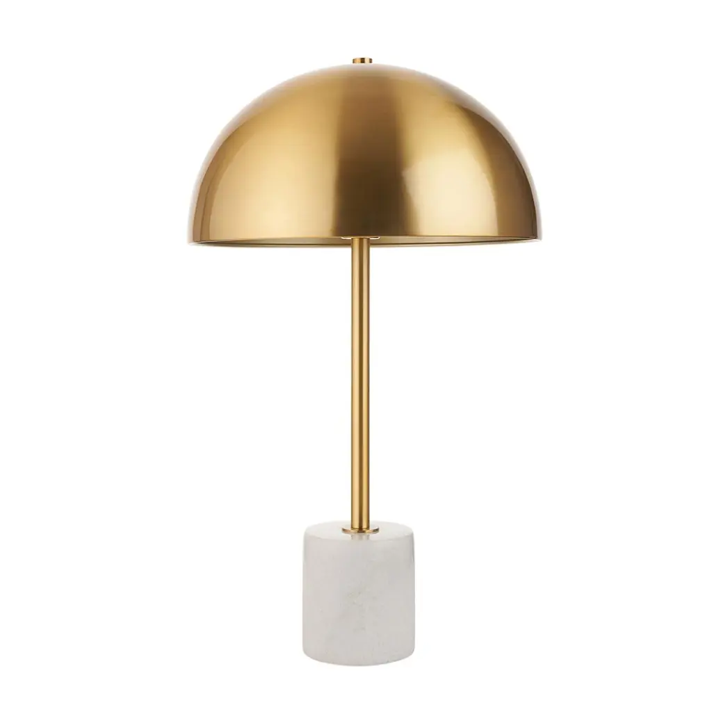 Emily Aged Brass & Marble Table Lamp