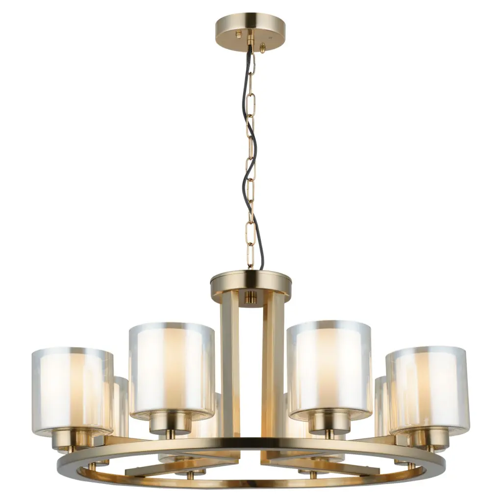 Yara Round Antique Brass 8 Light Pendant