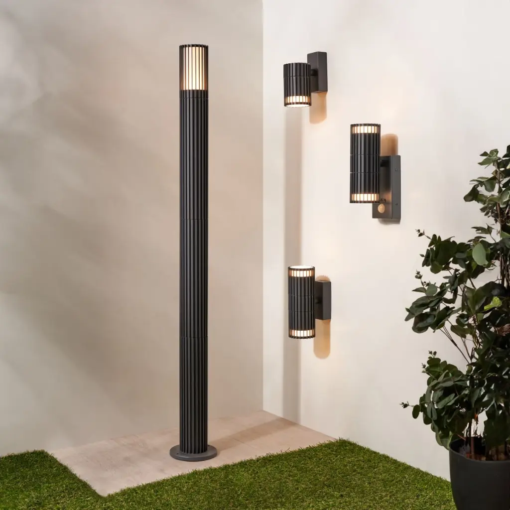 Muto Up & Down Anthracite Wall Light with PIR